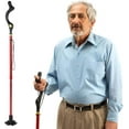thumbnail image 1 of Walking Cane for Men and Walking Canes for Women Special Balancing - Red Cane Walking Stick Have 10 Adjustable Heights - self Standing Folding Cane, Portable Collapsible Cane - MedicalKingUsa, 1 of 8