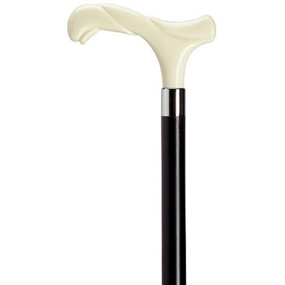 Walking Cane Rope Carved Fritz Handle Cane Black Maple Shaft Ivory Handle