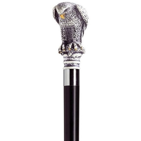 Walking Cane Scrimshaw Unisex Bird Of Prey Cane Black Shaft