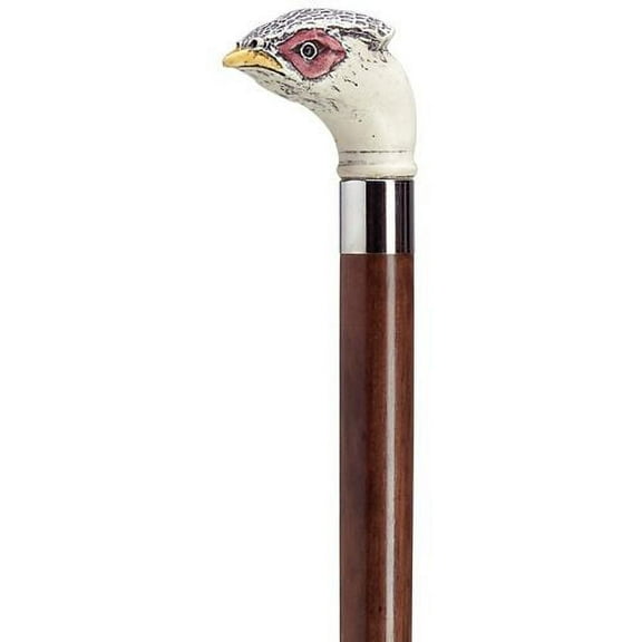 Walking Cane Scrimshaw Unisex Pheasant Head Cane Walnut Shaft
