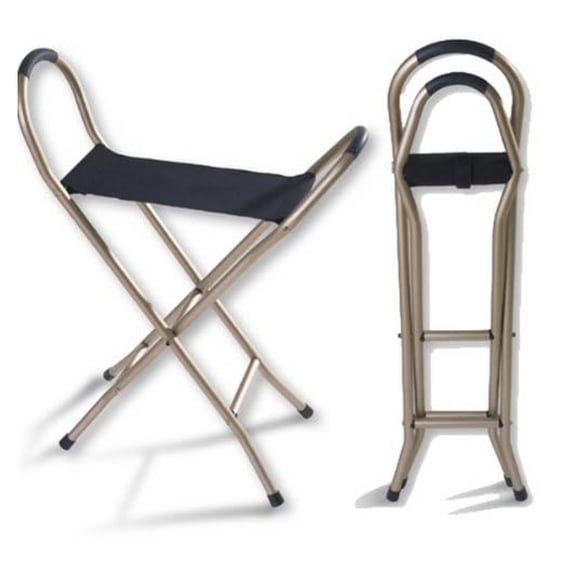 Walking Cane with Seat Folding Lightweight - Portable Walking Stick with Seat for Seniors, Seat Cane with Chair with 4 Non-Slip Legs & Comfortable Handle, 21 Cane Chair with 250 lb Weight Capacity