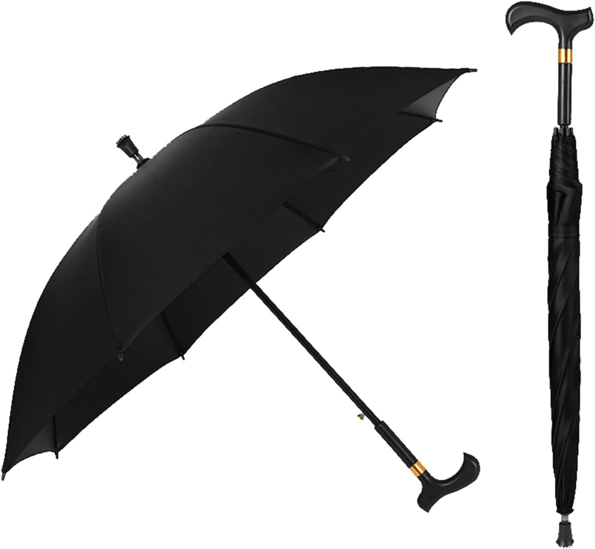 Walking Cane Umbrella Walking Sticks Crutch Umbrella Gift for Father
