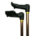 thumbnail image 1 of Walking Cane Unisex Adjustable Left Hand Palm Grip Cane 3/4" Bronze Shaft Aluminum, 1 of 1