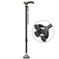 thumbnail image 1 of MoonSun Walking Cane Women and Men, 10 Levels Adjustable Height, Lightweight Sturdy Standing Canes for Seniors T Rubber Handles, No Tipping, 1 of 9