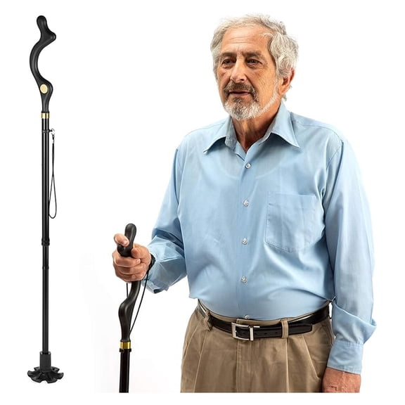 Walking Cane for Men and Women - Special Balancing Stick With 10 Adjustable Heights - Self Standing, Folding, Portable, Collapsible, and Comfortable