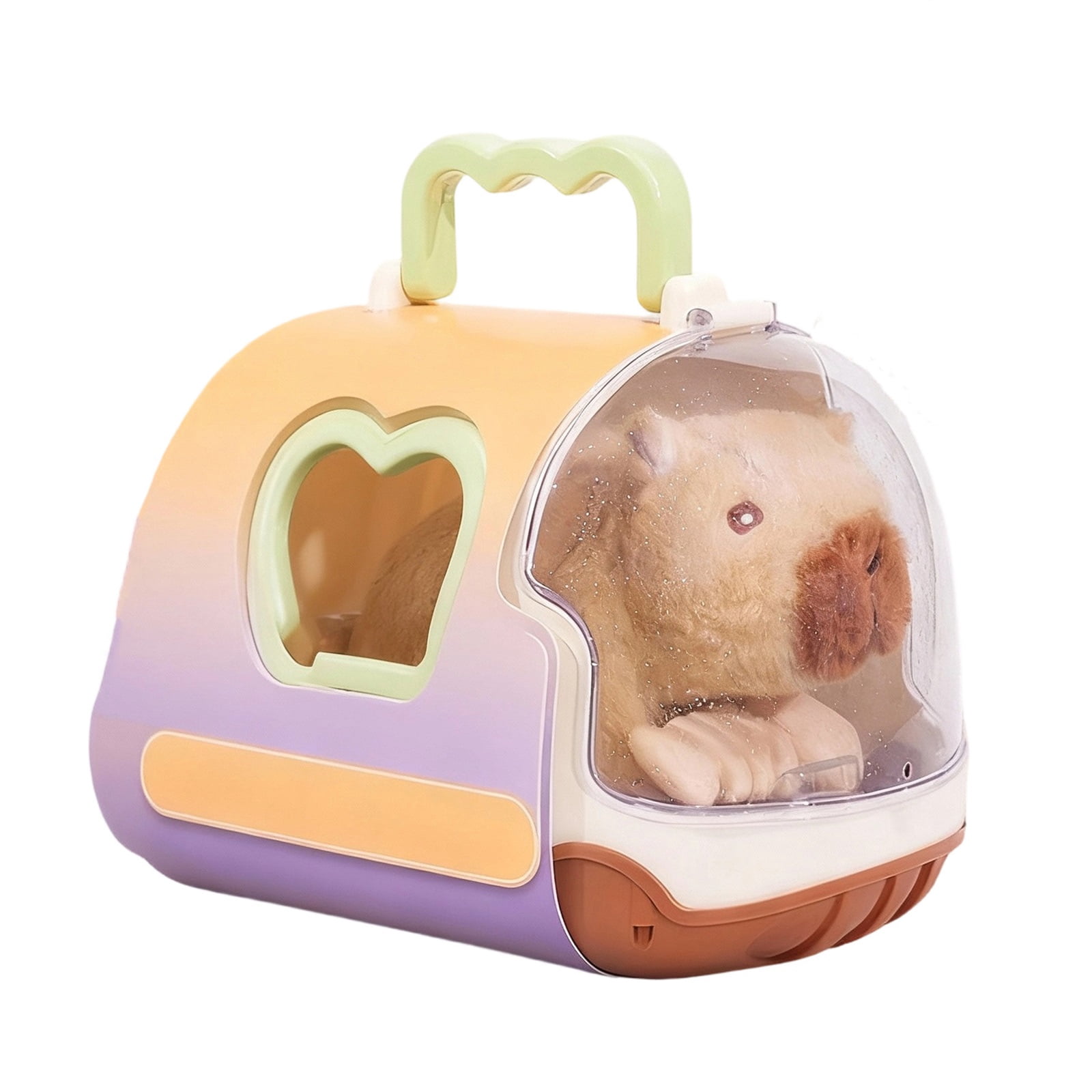 Walking Capybara Toys - 8.66Inch Electronic Capybara Walking and Make Sounds, Storage Cage and Accessories, Perfect Christmas Halloween Birthday Gifts