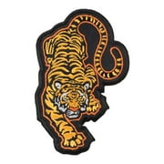Walking Chinese Tiger , black, white, oreange, gold, Tiger & Animal Patches