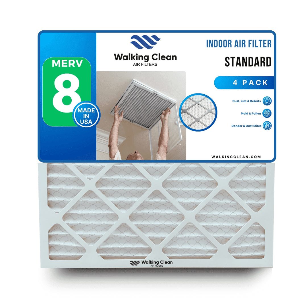 Filterbuy 14x20x1 MERV 8 Pleated HVAC Furnace Air Filters 4-Pack