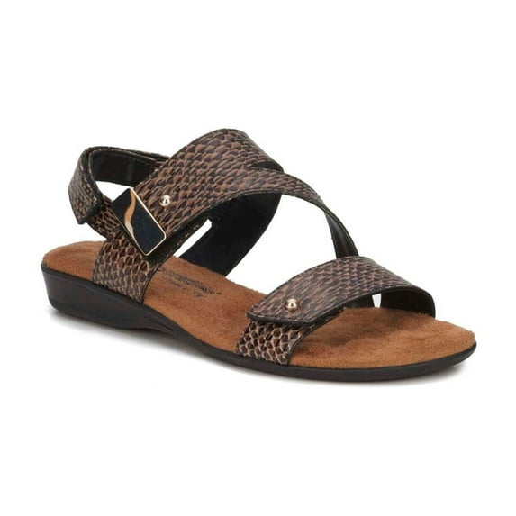 Walking Cradles Chloe Women Sandal In Chocolate Striated Snake