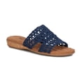 thumbnail image 1 of Walking Cradles Wc Calla Women Slip-on Sandal In Navy Suede Fabric, 1 of 1