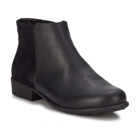 Walking Cradles Wc Lewis Women Put On Bootie In Black Tumbled Leather