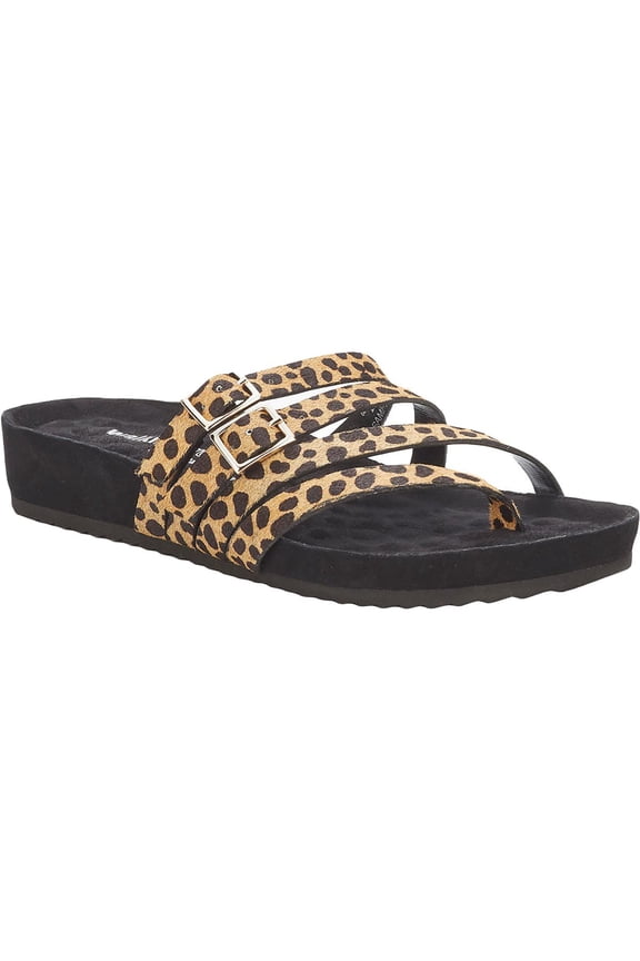 Walking Cradles Womens Penelope Leather Animal Print Flats Tan 8.5 Medium (B,M)