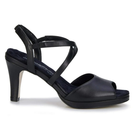 Walking Cradles Wc Porsha Women Platform Sandal In Black Cashmere Leather
