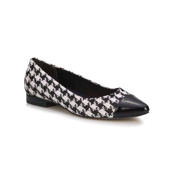 Walking Cradles Wc Remi Women Slip-on Shoe In Houndstooch Fabric/black Patent Leather