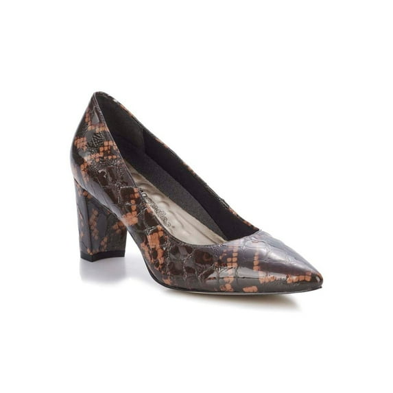 Walking Cradles Wc Samantha Women Pump Shoe In Nutmeg Croco Patent