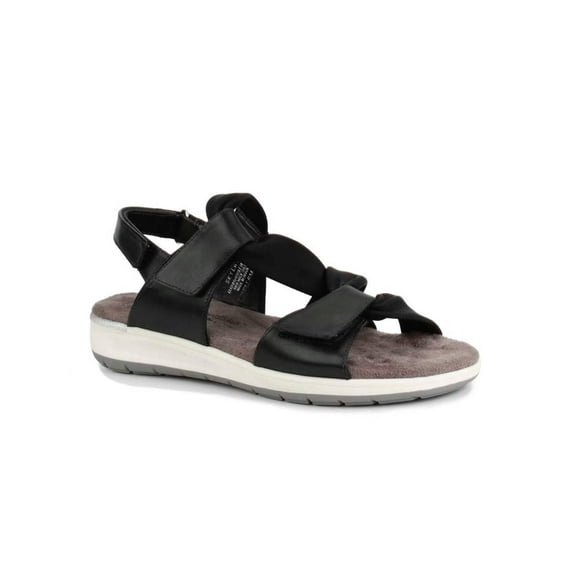 Walking Cradles Wc Skylar Ii Women Straps Sandal In Black Nubuck/stretch