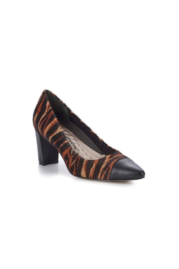 Walking Cradles Wc Stevie Women Pump Shoe In Multistripe Calf Hair