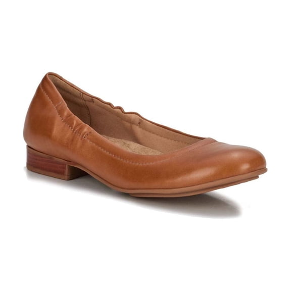 Walking Cradles Wc Tess Women Flat Slip-on Shoe In Luggage Mestico Leather