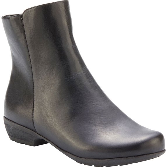 Walking Cradles Women's Elsie Ankle Bootie Black Size 6 WW (EE)