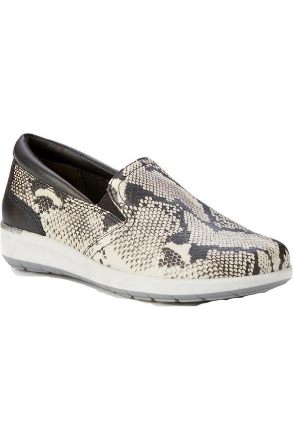 Walking Cradles Womens Orleans Snake Print Slip On Casual and Fashion Sneakers