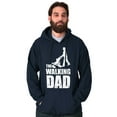 thumbnail image 1 of Walking Dad Nerdy Zombie Movie Lover Men's Big & Tall Graphic Hoodie Brisco Brands 2X, 1 of 4