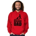 thumbnail image 1 of Walking Dad Nerdy Zombie Movie Lover Men's Big & Tall Graphic Hoodie Brisco Brands 3X, 1 of 3