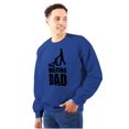 thumbnail image 1 of Walking Dad Nerdy Zombie Movie Lover Men's Big & Tall Crewneck Sweatshirt Brisco Brands 3X, 1 of 4