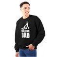 thumbnail image 1 of Walking Dad Nerdy Zombie Movie Lover Men's Big & Tall Crewneck Sweatshirt Brisco Brands 4X, 1 of 4