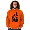 thumbnail image 1 of Walking Dad Nerdy Zombie Movie Lover Men's Big & Tall Graphic Hoodie Brisco Brands 2X, 1 of 4