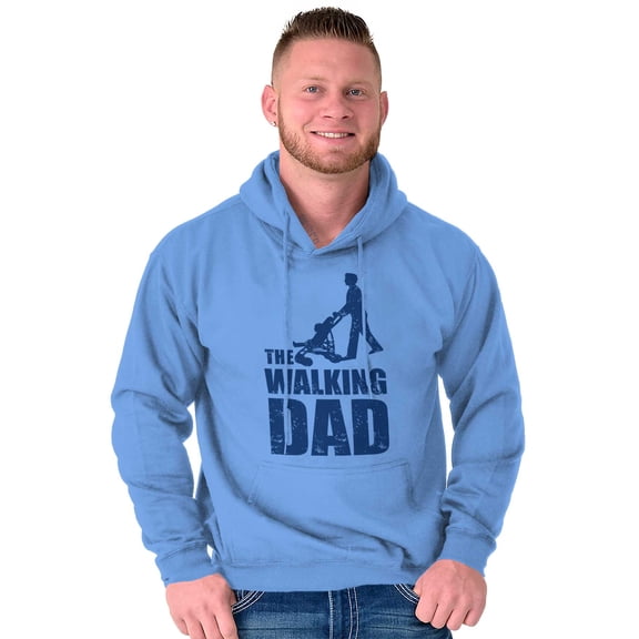 Walking Dad Nerdy Zombie Movie Lover Men's Big & Tall Graphic Hoodie Brisco Brands 3X