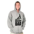 thumbnail image 1 of Walking Dad Nerdy Zombie Movie Lover Men's Big & Tall Graphic Zip Up Hoodie Brisco Brands 2X, 1 of 4