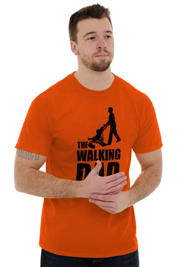 Walking Dad Nerdy Zombie Movie Lover Mens Graphic T Shirt Tees Brisco Brands