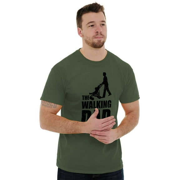 Walking Dad Nerdy Zombie Movie Lover Mens Graphic T Shirt Tees Brisco Brands