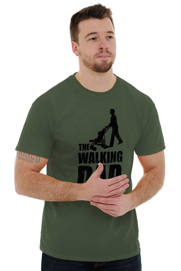 Walking Dad Nerdy Zombie Movie Lover Mens Graphic T Shirt Tees Brisco Brands