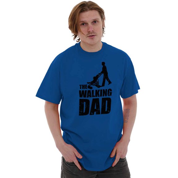 Walking Dad Nerdy Zombie Movie Lover Mens Graphic T Shirt Tees Brisco Brands