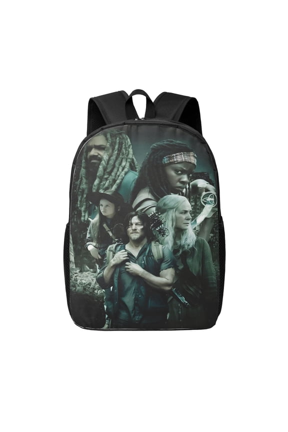 Walking Dead Backpack Cute Pattern College Laptop Schoolbag 17 Inch Large Daily Travel Hiking Sports Casual Daypack