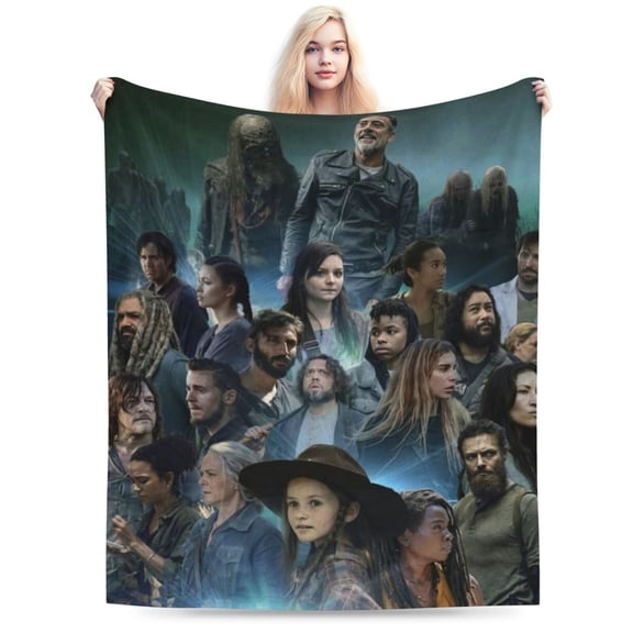 Walking Dead Blanket, Soft Warm Cozy Plush Throw Blanket Gifts for Adults Kids, Lightweight Fuzzy Comfy Flannel Blankets for Couch Bed House Decor Travel 40"X30"