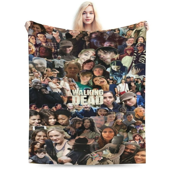 Walking Dead Blanket, Soft Warm Cozy Plush Throw Blanket Gifts for Adults Kids, Lightweight Fuzzy Comfy Flannel Blankets for Couch Bed House Decor Travel 40"X30"