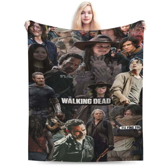 Walking Dead Blanket, Soft Warm Cozy Plush Throw Blanket Gifts for Adults Kids, Lightweight Fuzzy Comfy Flannel Blankets for Couch Bed House Decor Travel 40"X30"