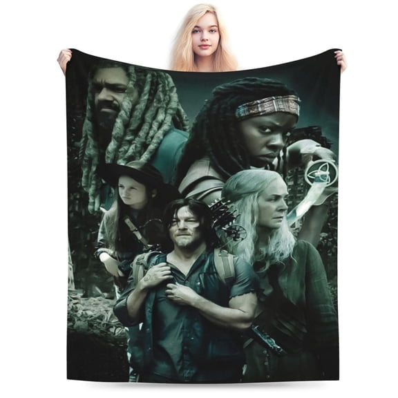 Walking Dead Blanket, Soft Warm Cozy Plush Throw Blanket Gifts for Adults Kids, Lightweight Fuzzy Comfy Flannel Blankets for Couch Bed House Decor Travel 40"X30"