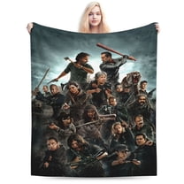 Walking Dead Blanket, Soft Warm Cozy Plush Throw Blanket Gifts for Adults Kids, Lightweight Fuzzy Comfy Flannel Blankets for Couch Bed House Decor Travel 40"X30"