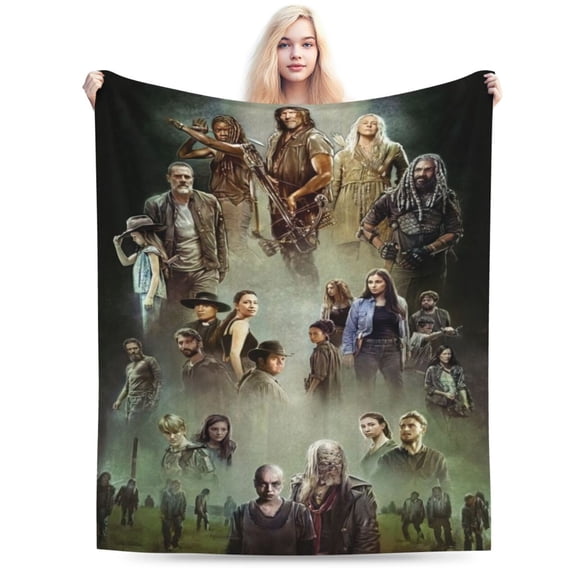 Walking Dead Blanket, Soft Warm Cozy Plush Throw Blanket Gifts for Adults Kids, Lightweight Fuzzy Comfy Flannel Blankets for Couch Bed House Decor Travel 40"X30"