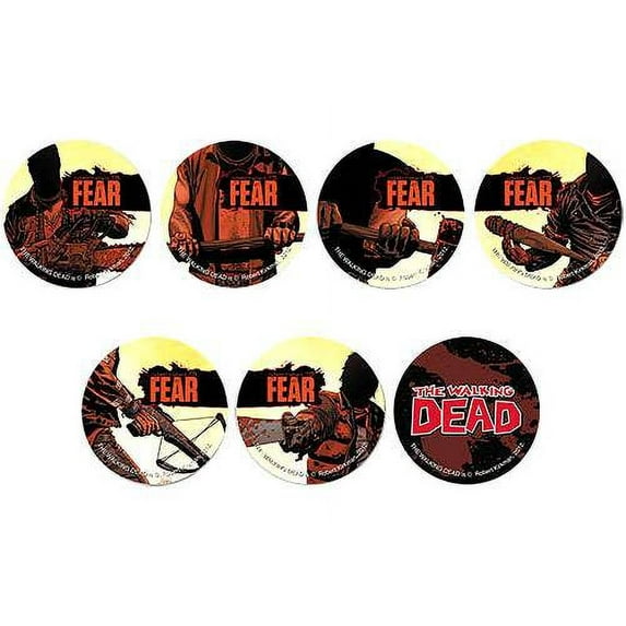 Walking Dead Comic Set of 7 Promo Buttons