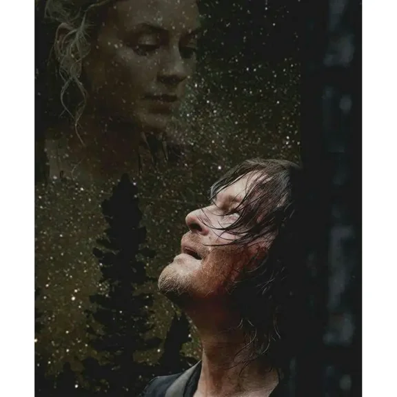 The Walking Dead Daryl 5D Diamond Painting Tools for Adults DIY Diamond Art Tools for Beginners with Round Full Diamond Diamond Gemstones Home Wall Painting Art Decoration Gift Artwork