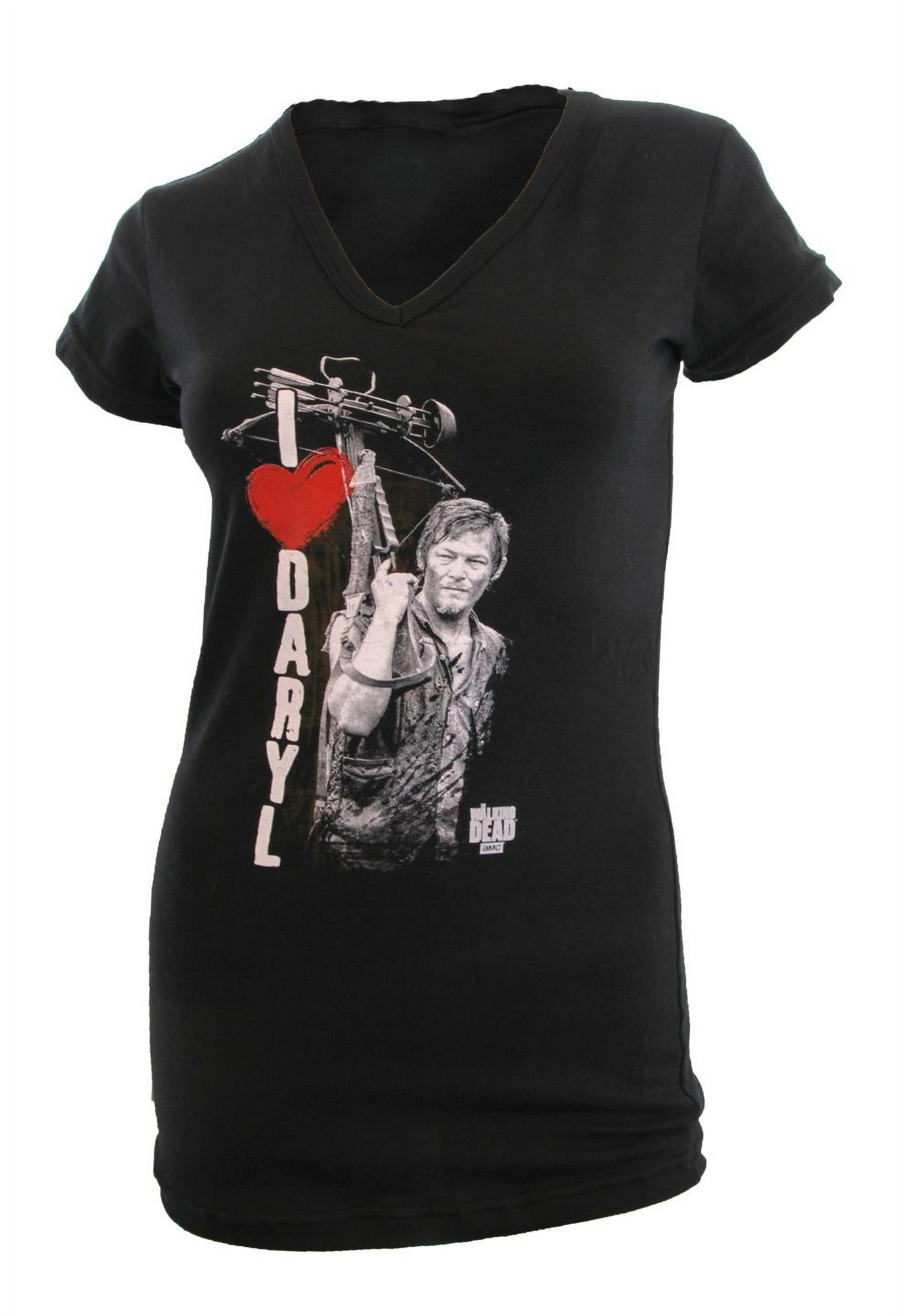 Walking Dead I Heart Daryl Dixon Women s Black T Shirt