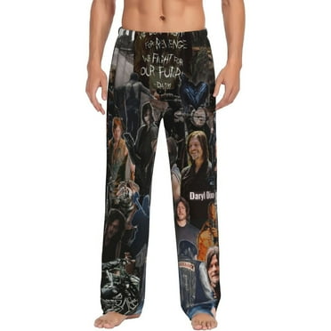 Walking Dead Pajama Pants for Men, Super Soft All over Print Lounge Pants Sleepwear Bottom with Pockets Drawstring