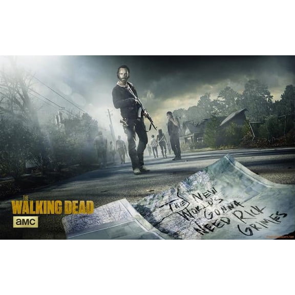 Walking Dead Poster Medium Medium Art Poster 16x24 Multi-Color Square Adults Poster Time