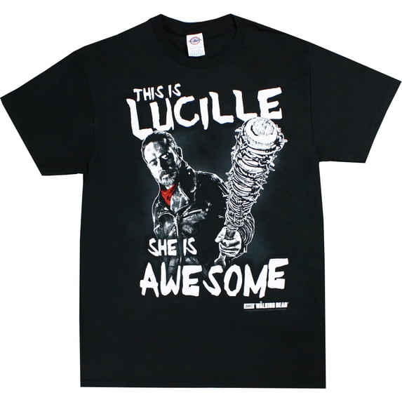 Walking Dead This is Lucille Men's Black Shirt, Large