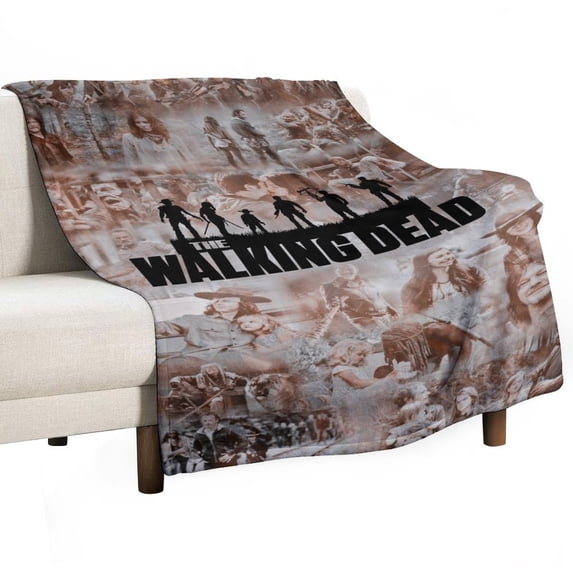 Walking Dead Throw Blanket Cozy Warm Flannel Blanket for Living Room Bedroom Bed Sofa Camping Travel, All Seasons Fleece Blankets Gifts for Kids Girls Boys Adults 70"x80"