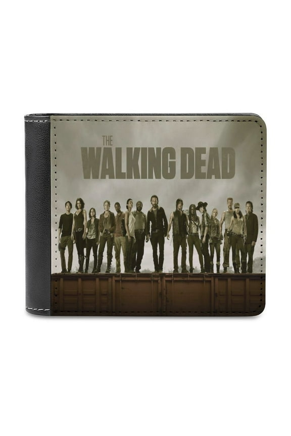 Walking Dead Wallet, Anime Leather Wallet Mens Wallets Manga Slim Durable Bifold Wallets